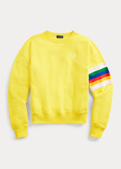 Sweatshirt Polo Ralph Lauren Rainbow-Trim Fleece Mulher 01953-QOVY